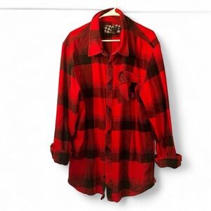 Metal Mulisha Red and Black Checkered flannel